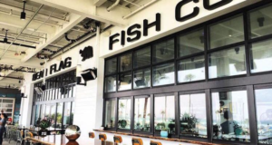 Outside of Bear Flag Fish Co Huntington Beach location